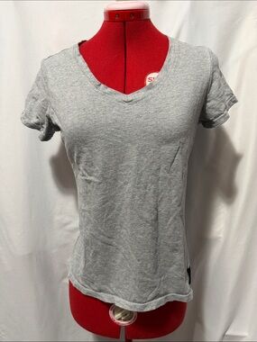 Calvin Klein Performance Light Gray V-Neck Short Sleeve Tee